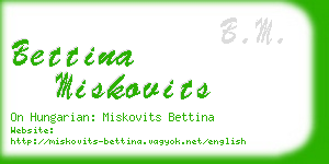bettina miskovits business card